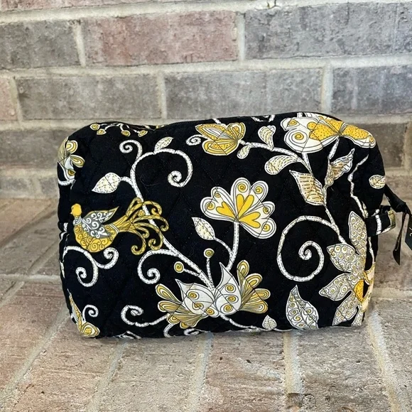Vera Bradley Black and Gold Cosmetic Bag with Intricate Design - Picture 5 of 8